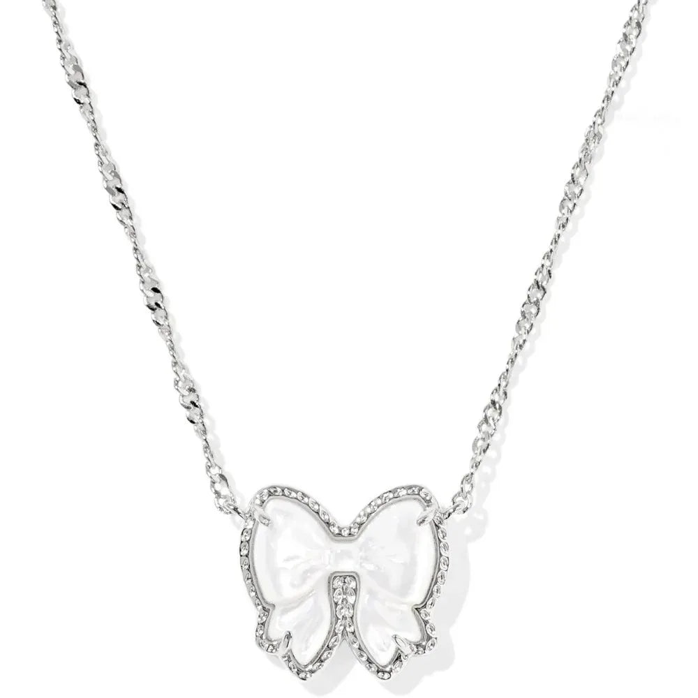 Colorful bow fashion necklace for women ins sweet and simple princess dopamine simple clavicle chain jewelry