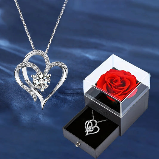 EternaRose Heart Zircon Necklace Set