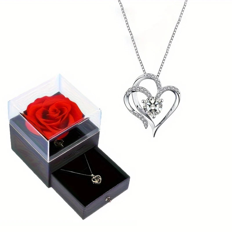 EternaRose Heart Zircon Necklace Set