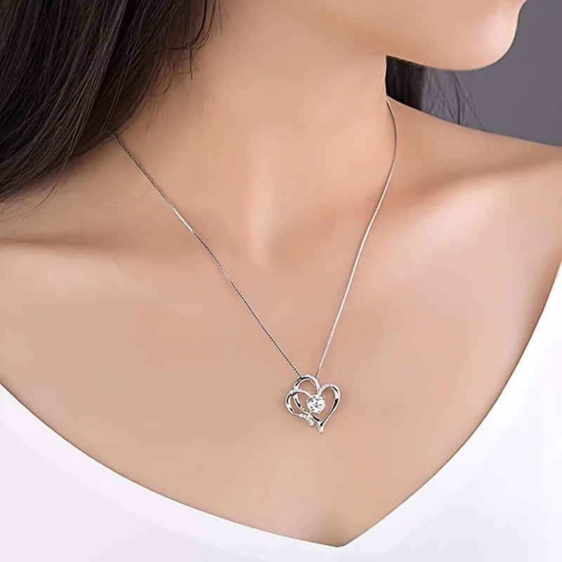 EternaRose Heart Zircon Necklace Set