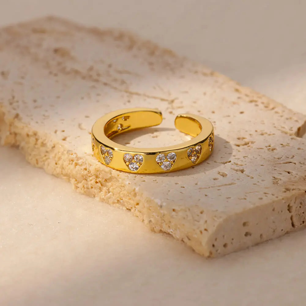 Seraphina Gold Heart Promise Ring