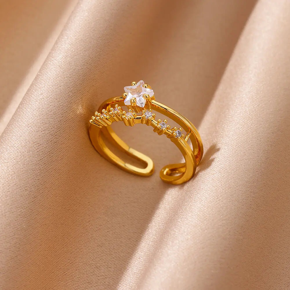 Seraphina Gold Heart Promise Ring